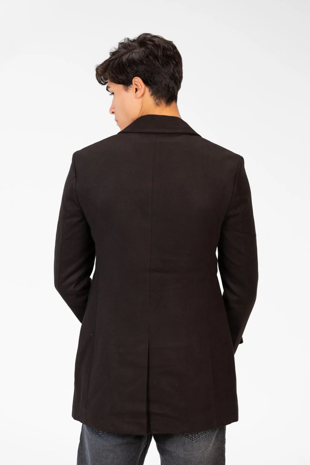 Men's Gogh Coat With Buttons And Front Pockets - Image 2