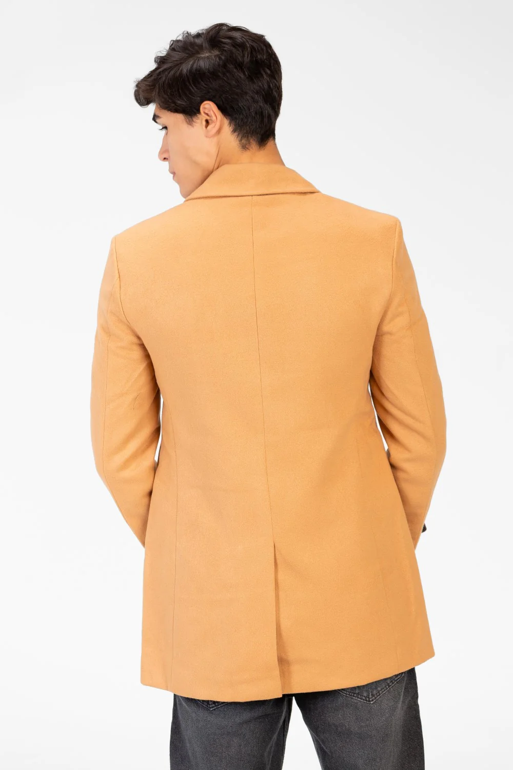 Men's Gogh Coat With Buttons And Front Pockets - Image 6