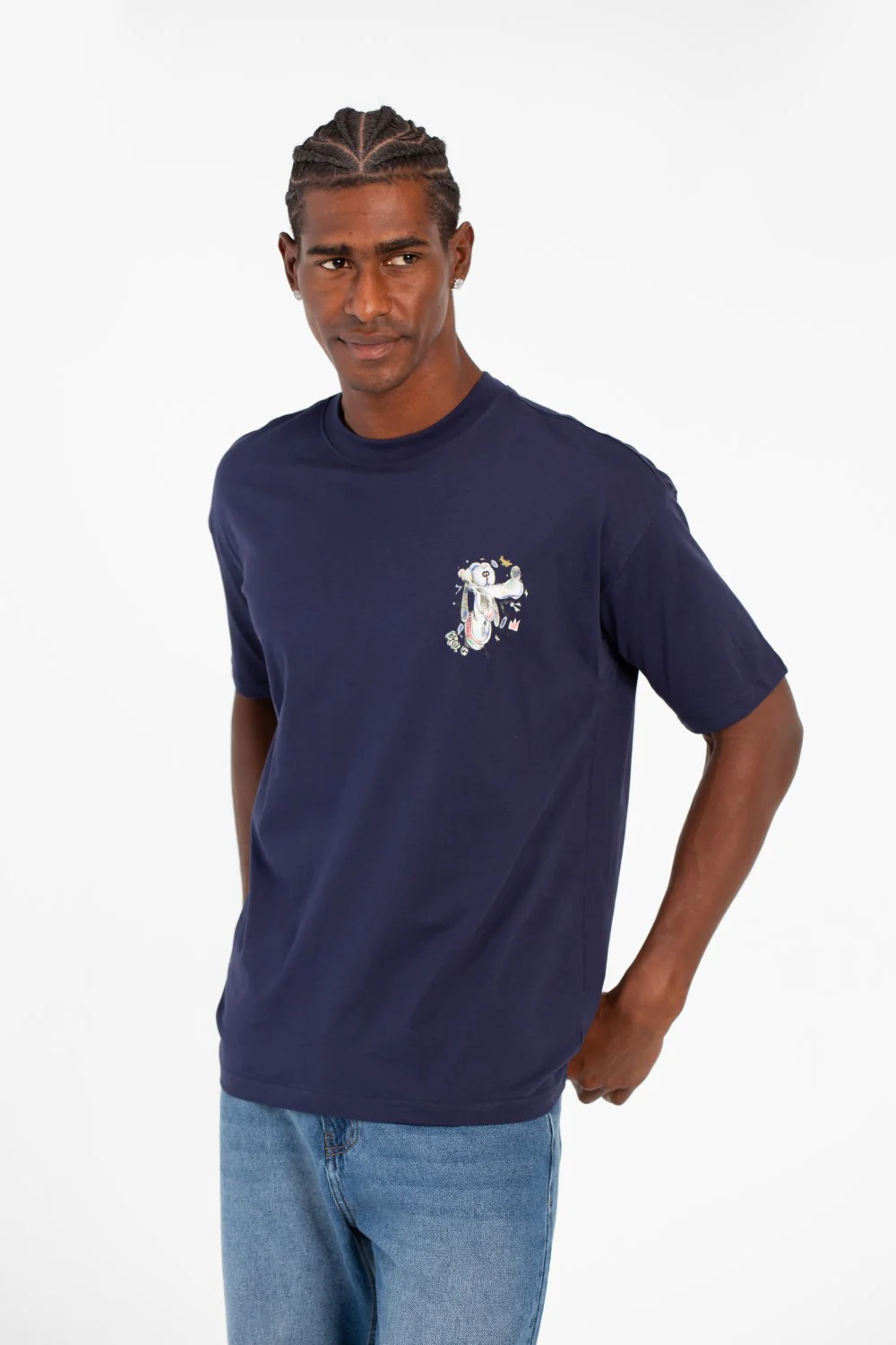 Men's Graphic Print Regular Fit Half Sleeve Crew Neck T-Shirt - Image 5