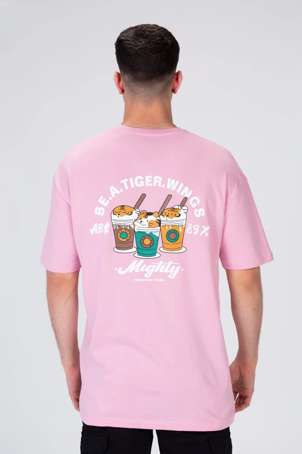 Mens Half Sleeve Cotton T-shirt Printed On The Front And Back - Image 2