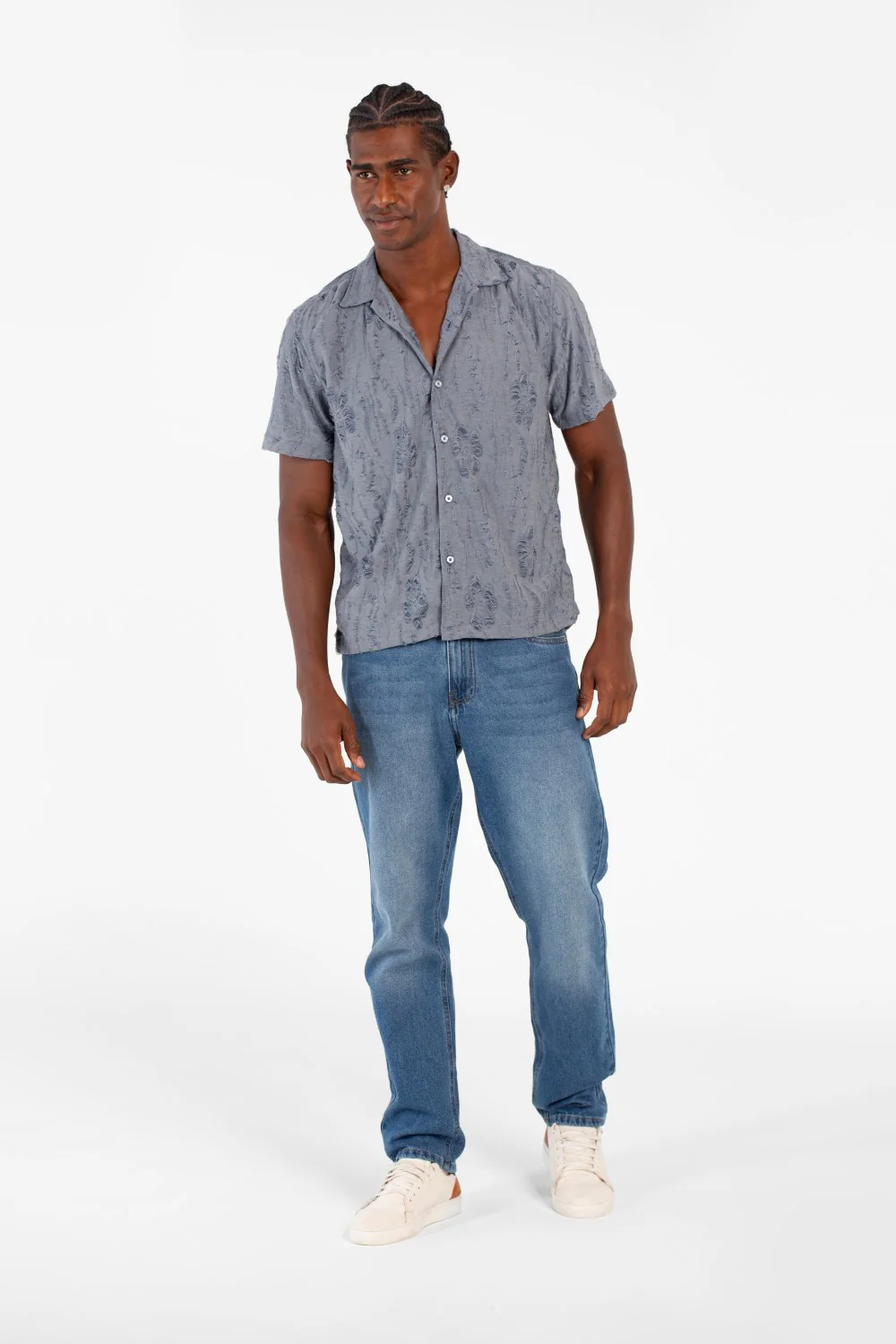 Men's Half Sleeve Jakar Shirt With Breathable Fabric In High Quality Modern Design - Image 8