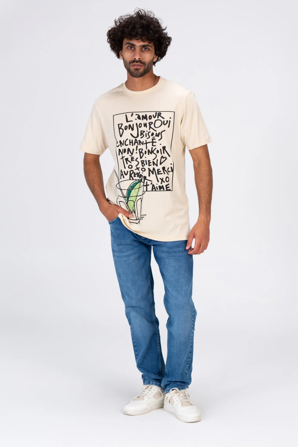 Mens Half Sleeve Printed T-shirt With A Unique Summer Cut - Image 3