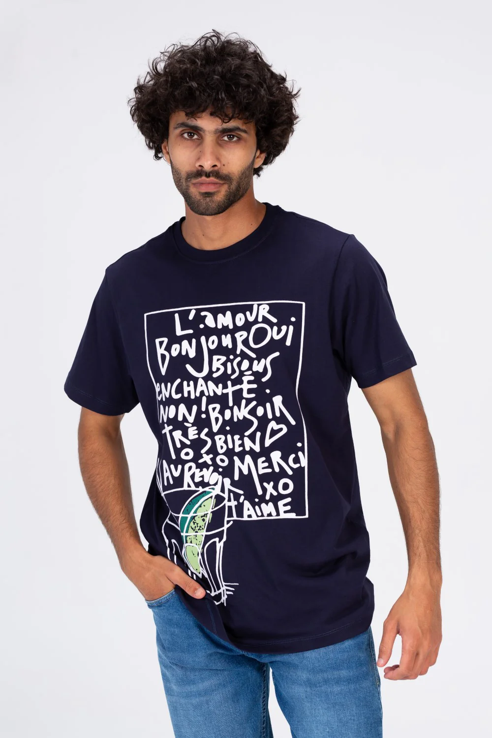 Mens Half Sleeve Printed T-shirt With A Unique Summer Cut - Image 6