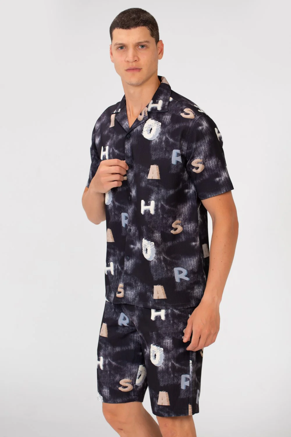 Men's Slim Fit Outfit With Letter Print In Summer High Quality - Image 11
