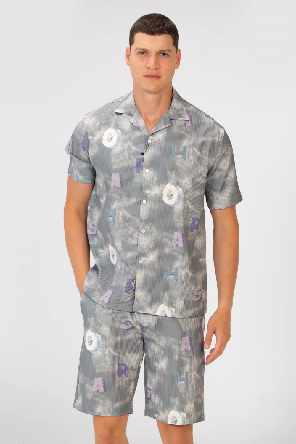 Men's Slim Fit Outfit With Letter Print In Summer High Quality - Image 5