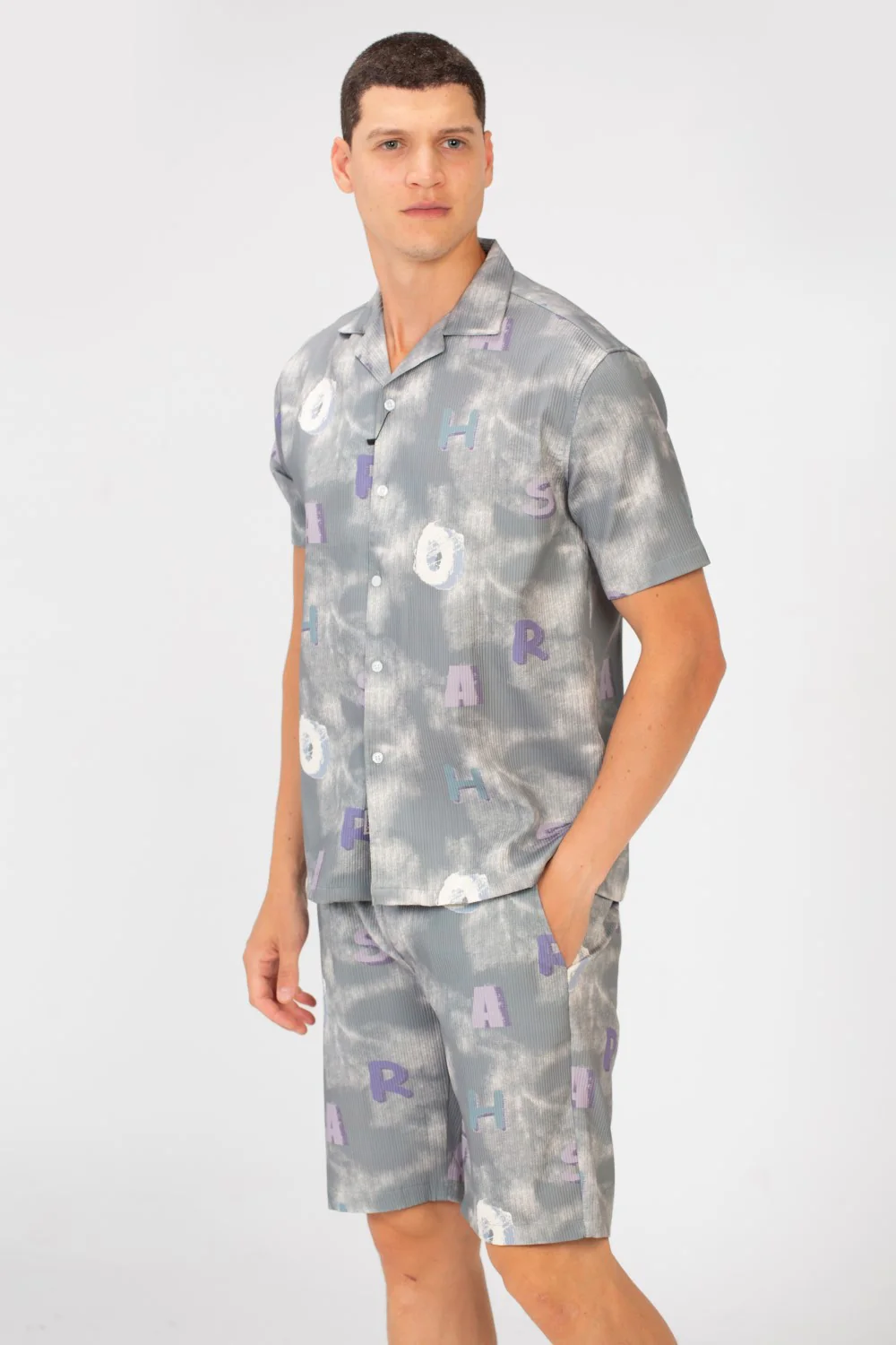 Men's Slim Fit Outfit With Letter Print In Summer High Quality - Image 7