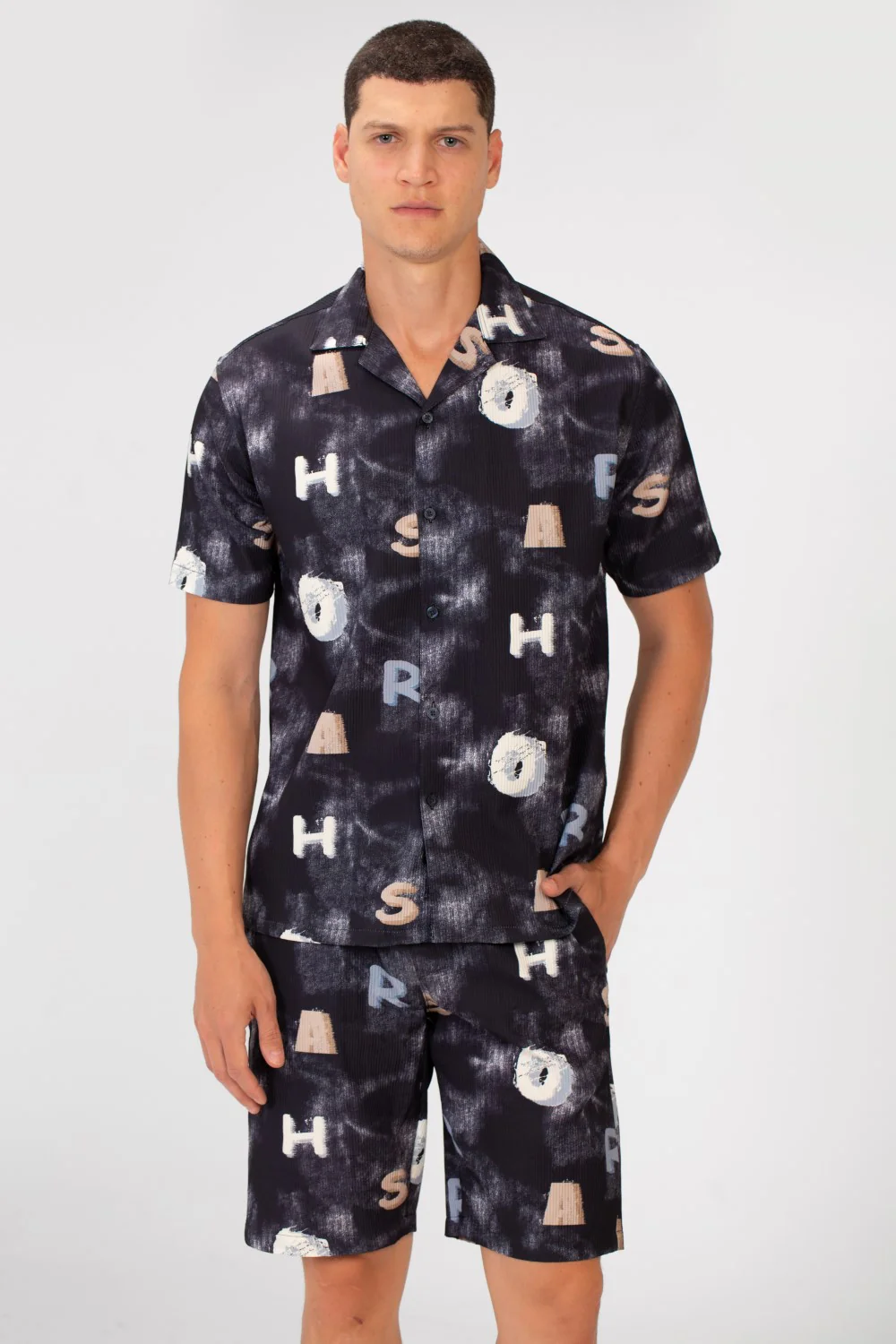 Men's Slim Fit Outfit With Letter Print In Summer High Quality - Image 9