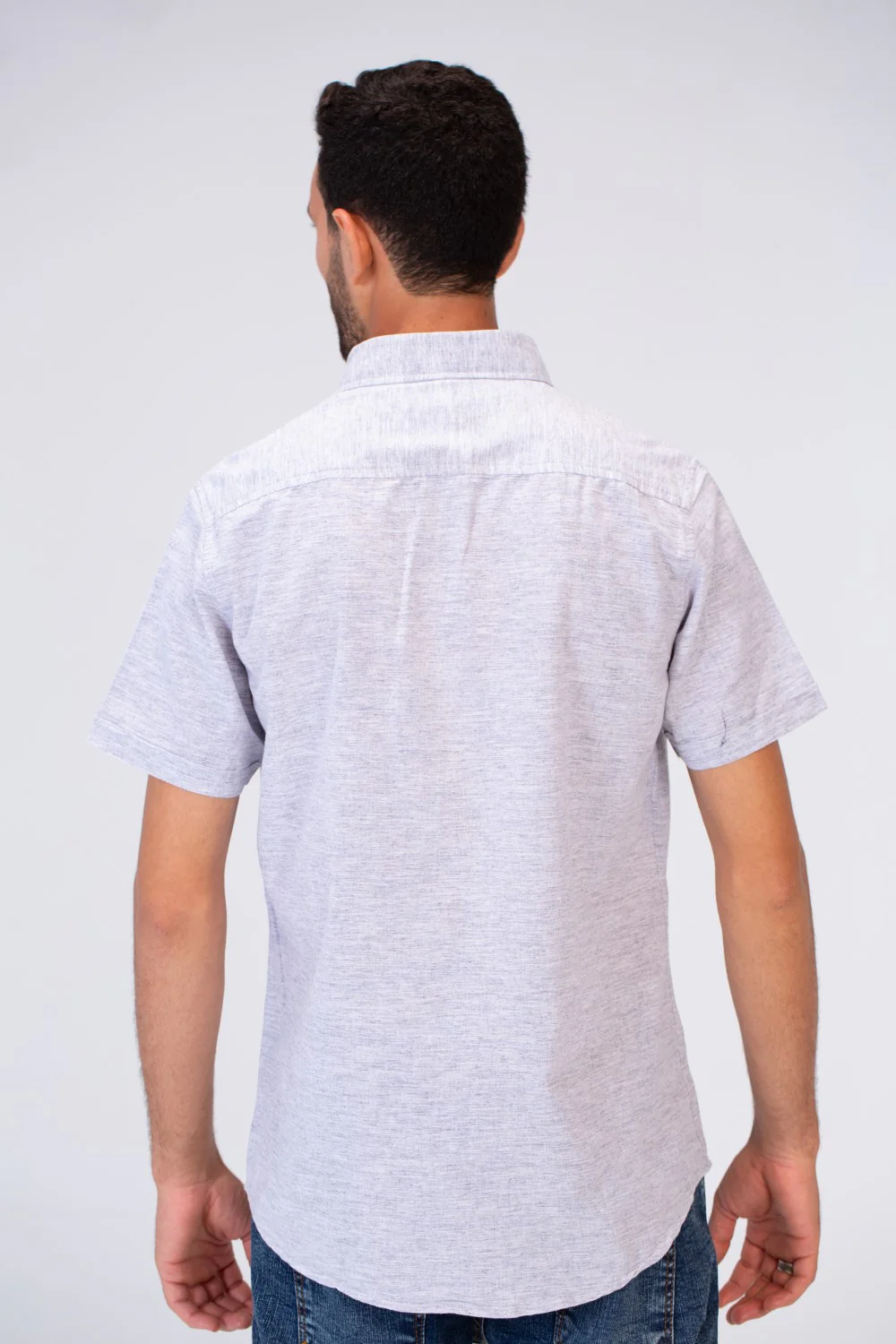 Mens Half Sleeve Slim Fit Basic Plain Linen Shirt - Image 23