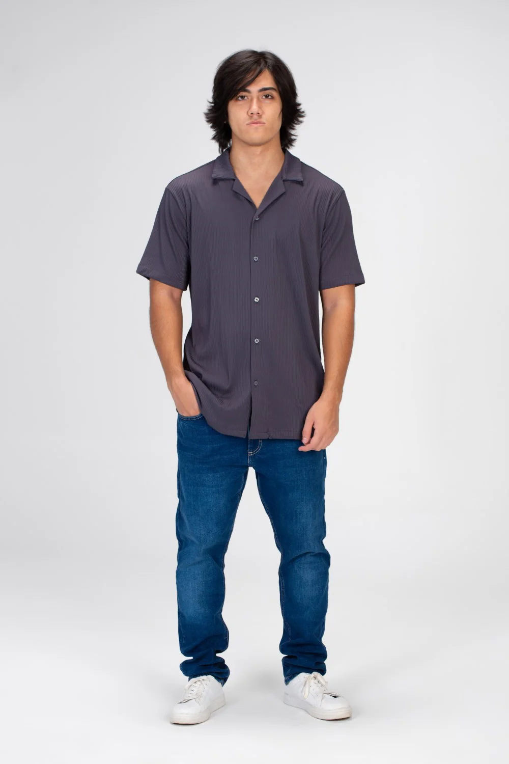 Men's Half Sleeve Slim Fit Basic Shirt With A Unique Cut - Image 6