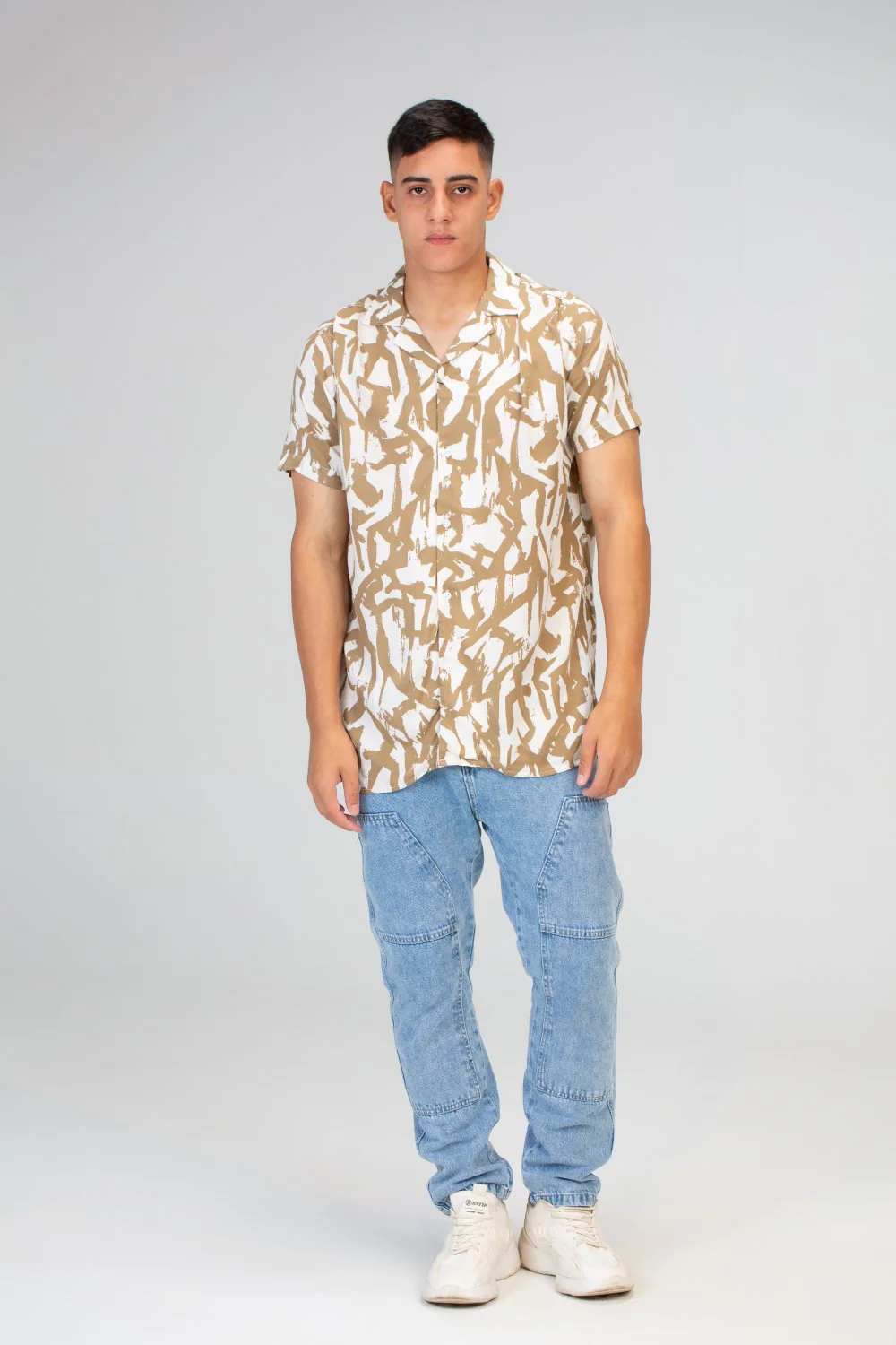 Mens Half Sleeved Jakar Printed Slim Fit Shirt Cotton Viscose - Image 4