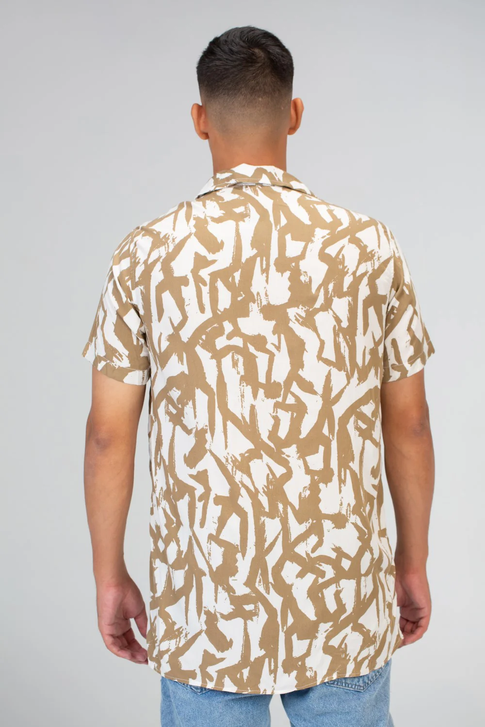 Mens Half Sleeved Jakar Printed Slim Fit Shirt Cotton Viscose - Image 5