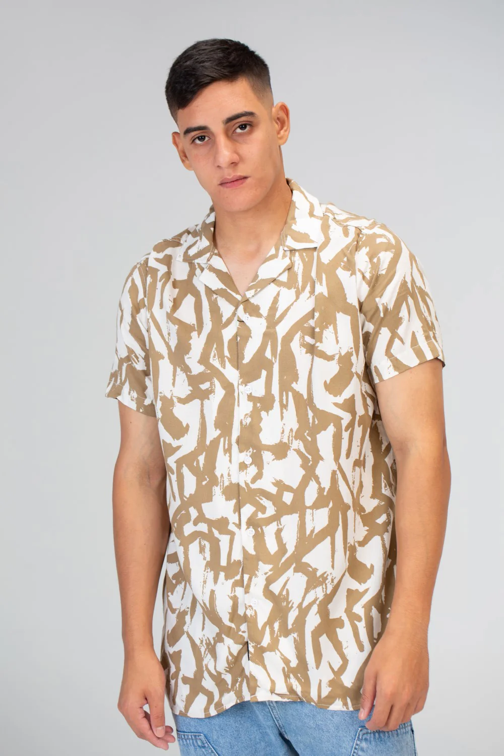 Mens Half Sleeved Jakar Printed Slim Fit Shirt Cotton Viscose - Image 6