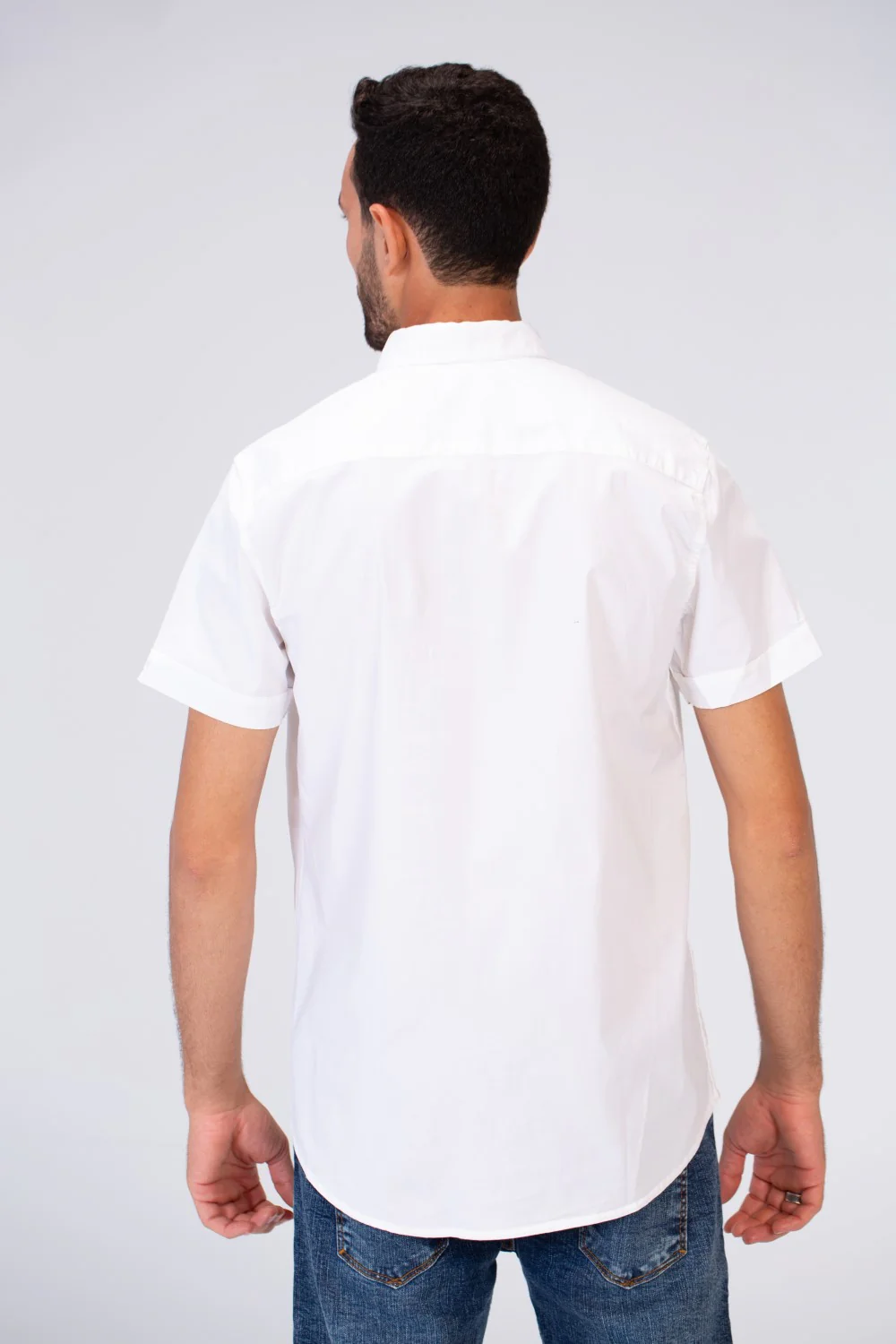 Mens Half Sleeved Slim Fit Basic Plain Shirt Made Of Lycra Poplin Material - Image 17