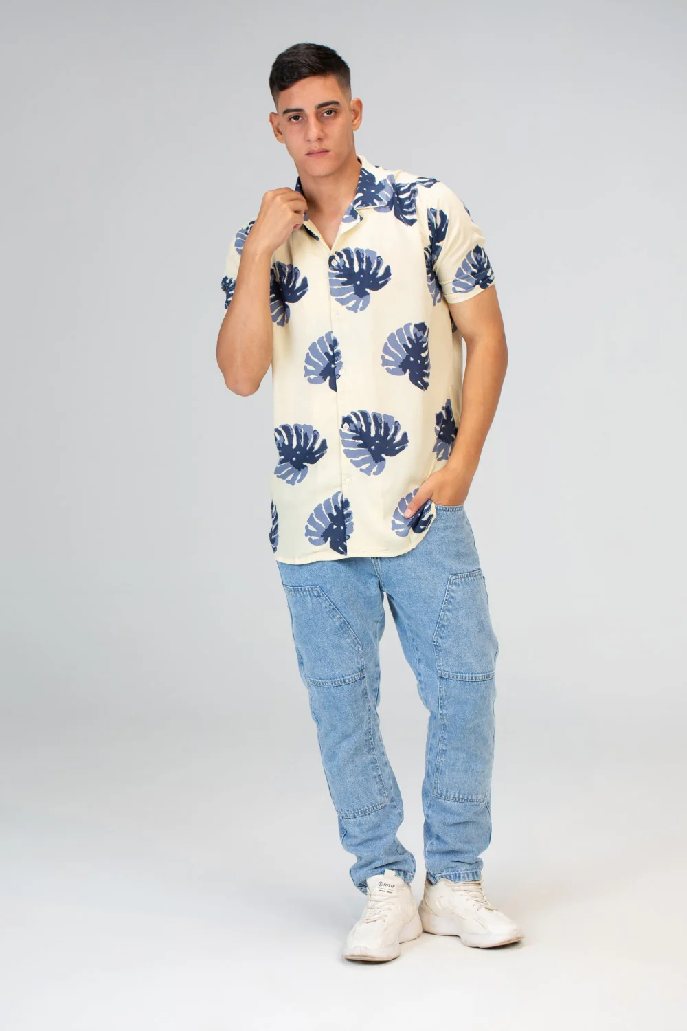 Mens Half Sleeved Slim Fit Shirt In Viscose Cotton - Image 7