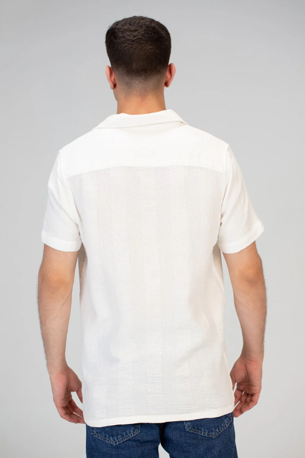 Mens Half Sleeved Slim Fit Summer Trico Shirt With Front Buttons And Practical Material - Image 5