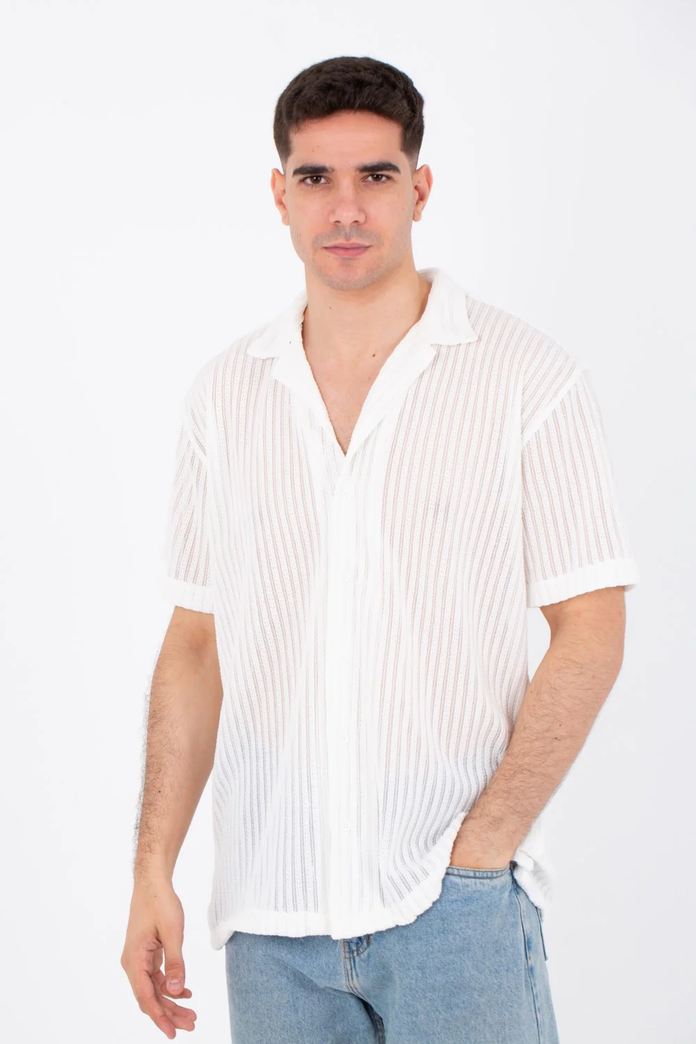 Mens Half Sleeved Slim Fit Trico Shirt With A New Trendy Cut - Image 9