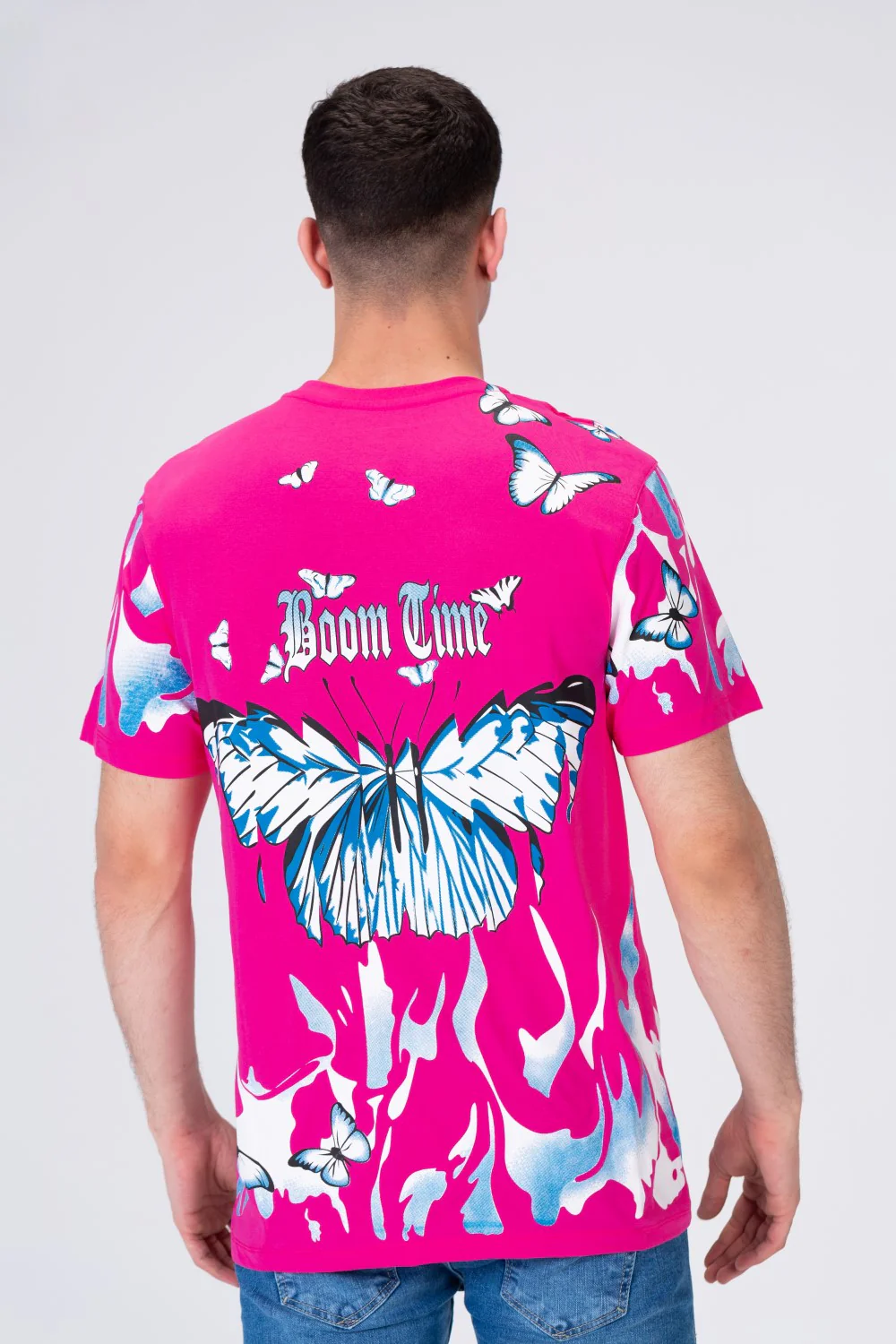 Mens Half Sleeves T-shirt With Butterfly Print - Image 5
