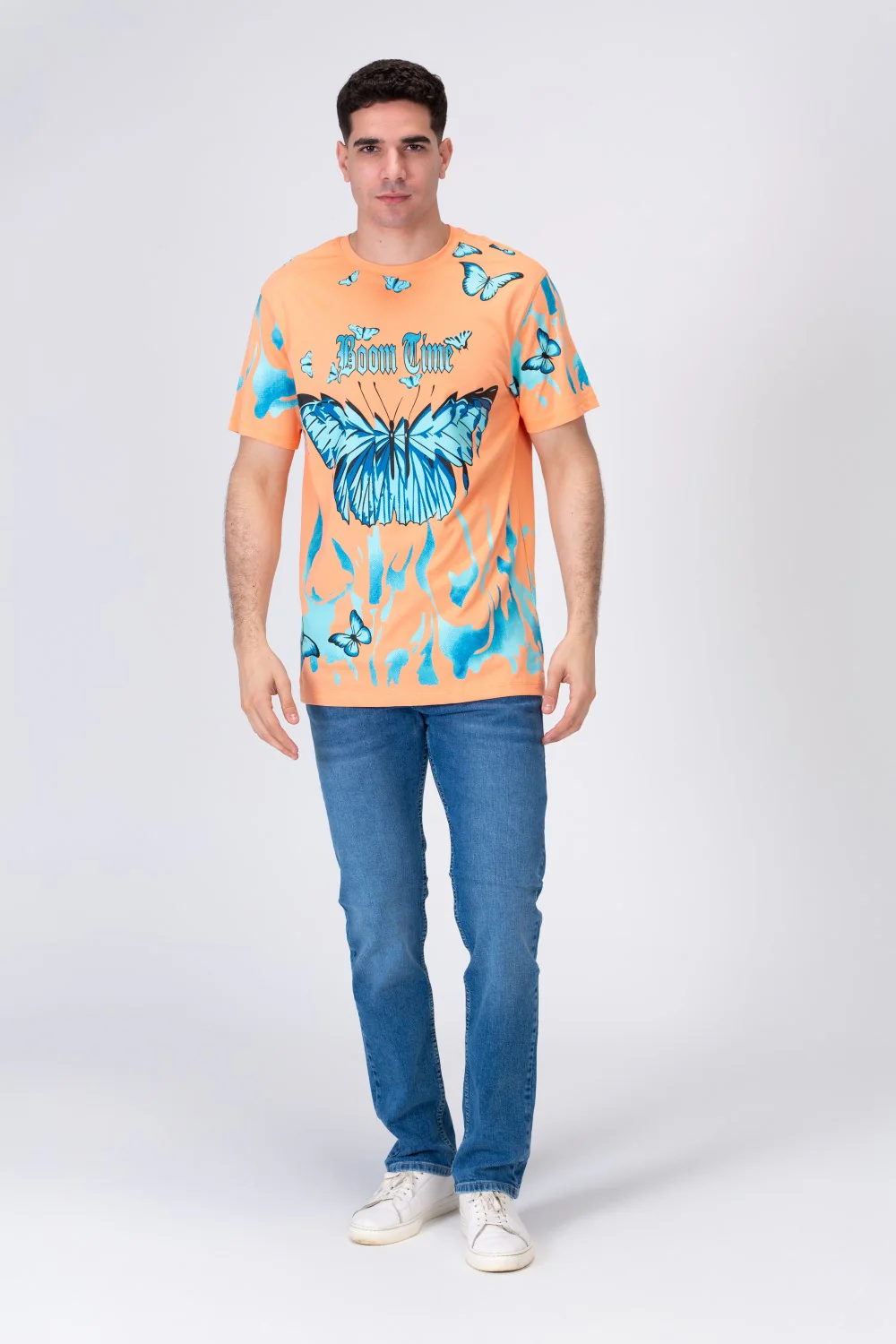Mens Half Sleeves T-shirt With Butterfly Print - Image 7