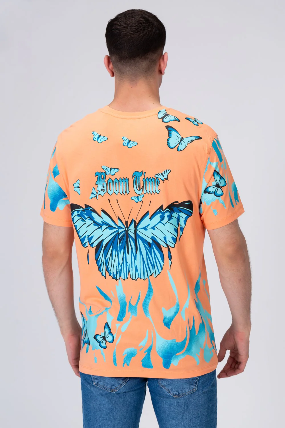 Mens Half Sleeves T-shirt With Butterfly Print - Image 8