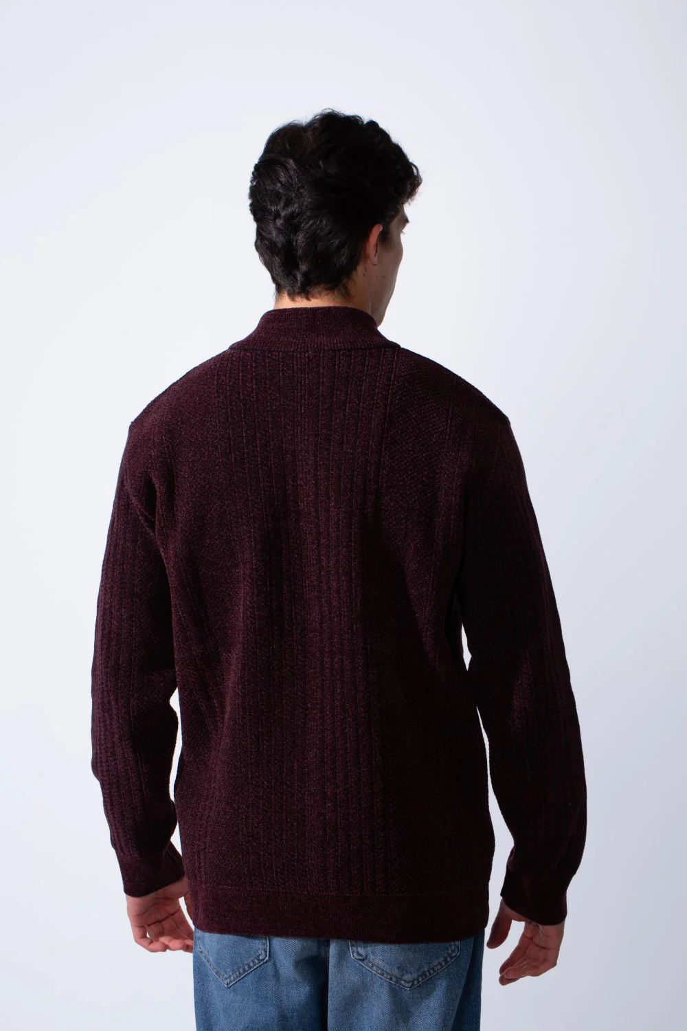 Men's Half Zip High Neck Long Sleeve Slim Fit Basic Pullover - Image 14