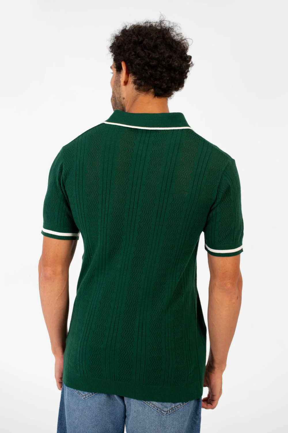 Men's Half Zip Polo Collar High Quality Breathable Fabric Half Sleeve T-shirt - Image 10