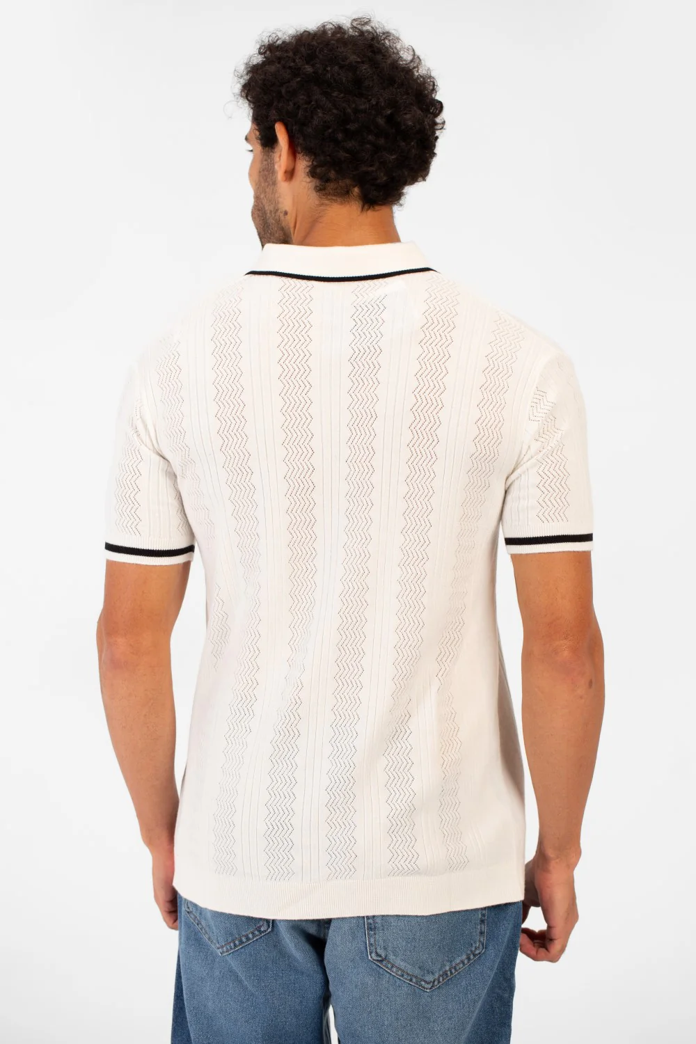 Men's Half Zip Polo Collar High Quality Breathable Fabric Half Sleeve T-shirt - Image 14