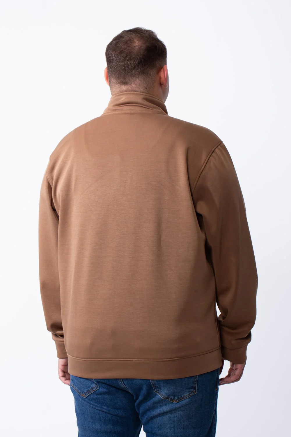 Men's Half Zip With High Neck Polo Design Long Sleeve Daily Wear Practical Big Size Sweatshirt Tomato Store - Image 19