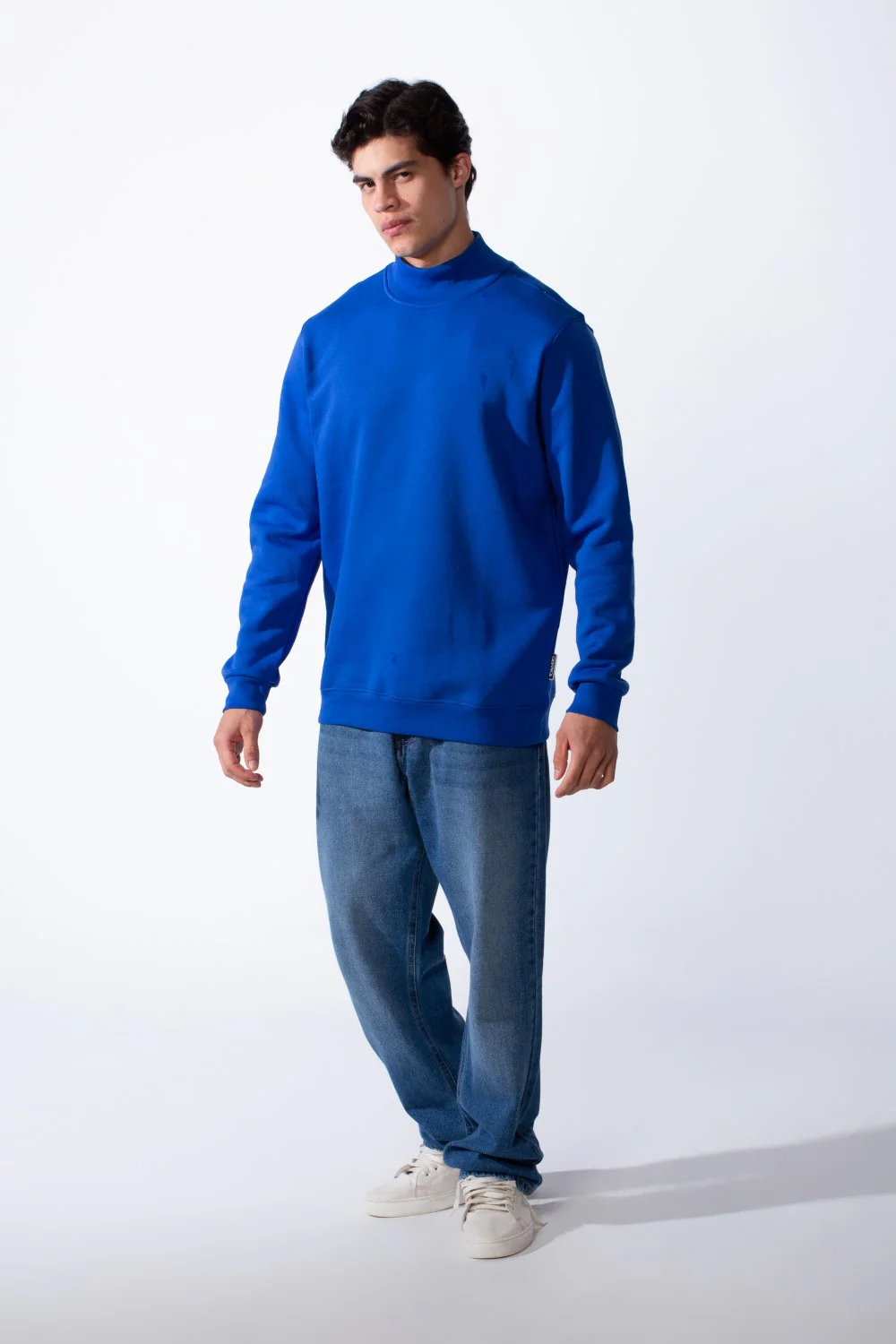 Men's High Neck Slim Fit Basic Long Sleeve Daily Wear Sweatshirt - Image 3