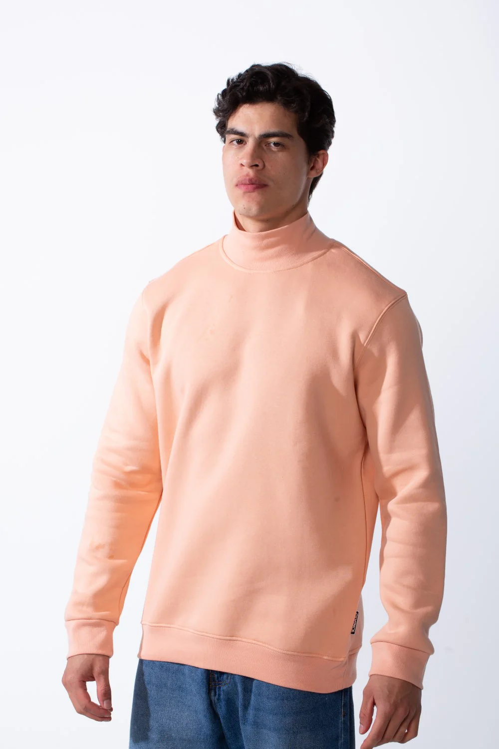 Men's High Neck Slim Fit Basic Long Sleeve Daily Wear Sweatshirt - Image 5