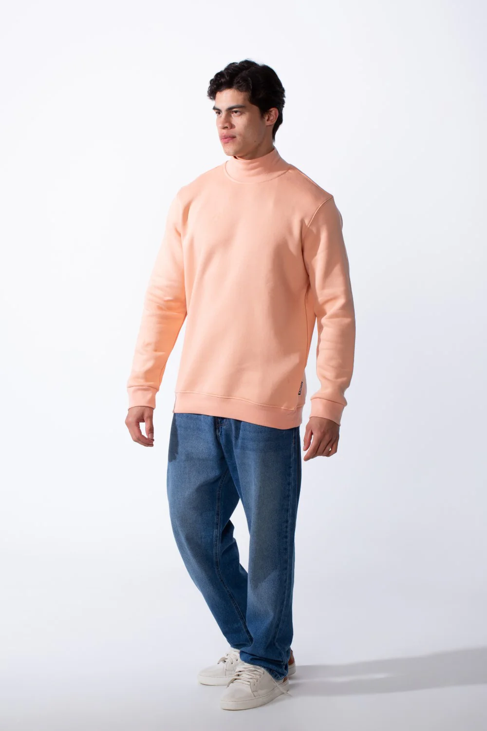 Men's High Neck Slim Fit Basic Long Sleeve Daily Wear Sweatshirt - Image 7