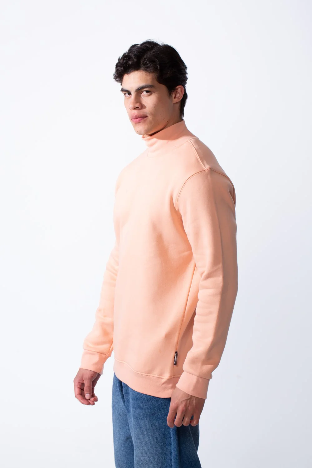 Men's High Neck Slim Fit Basic Long Sleeve Daily Wear Sweatshirt - Image 8