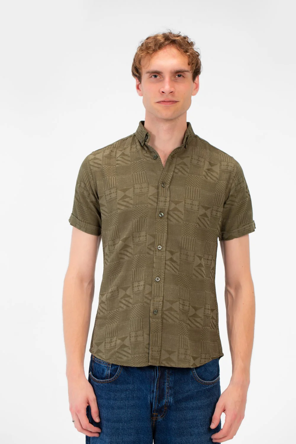 Men's High Quality Basic Half Sleeve Slim Fit Shirt Jakar - Image 9