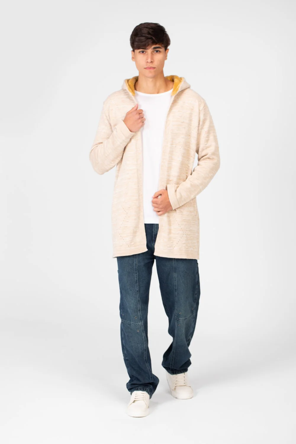 Men's Hood Pullover Cardigan - Image 4