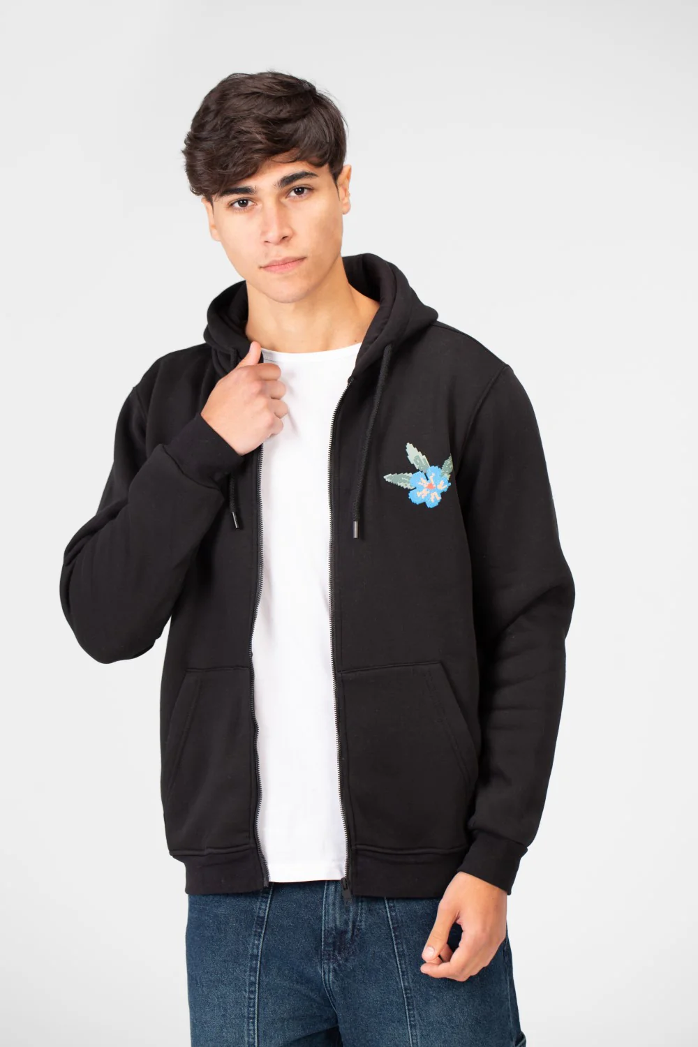 Men's Hood Sweatshirt With Full Zipper And Pockets - Image 5