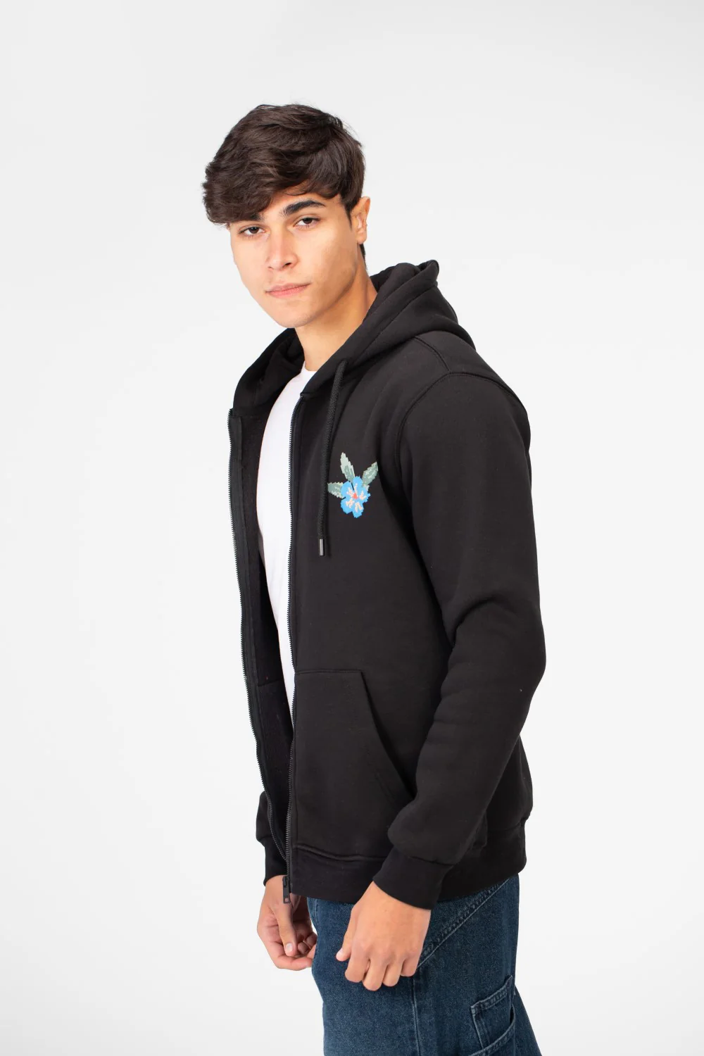 Men's Hood Sweatshirt With Full Zipper And Pockets - Image 7