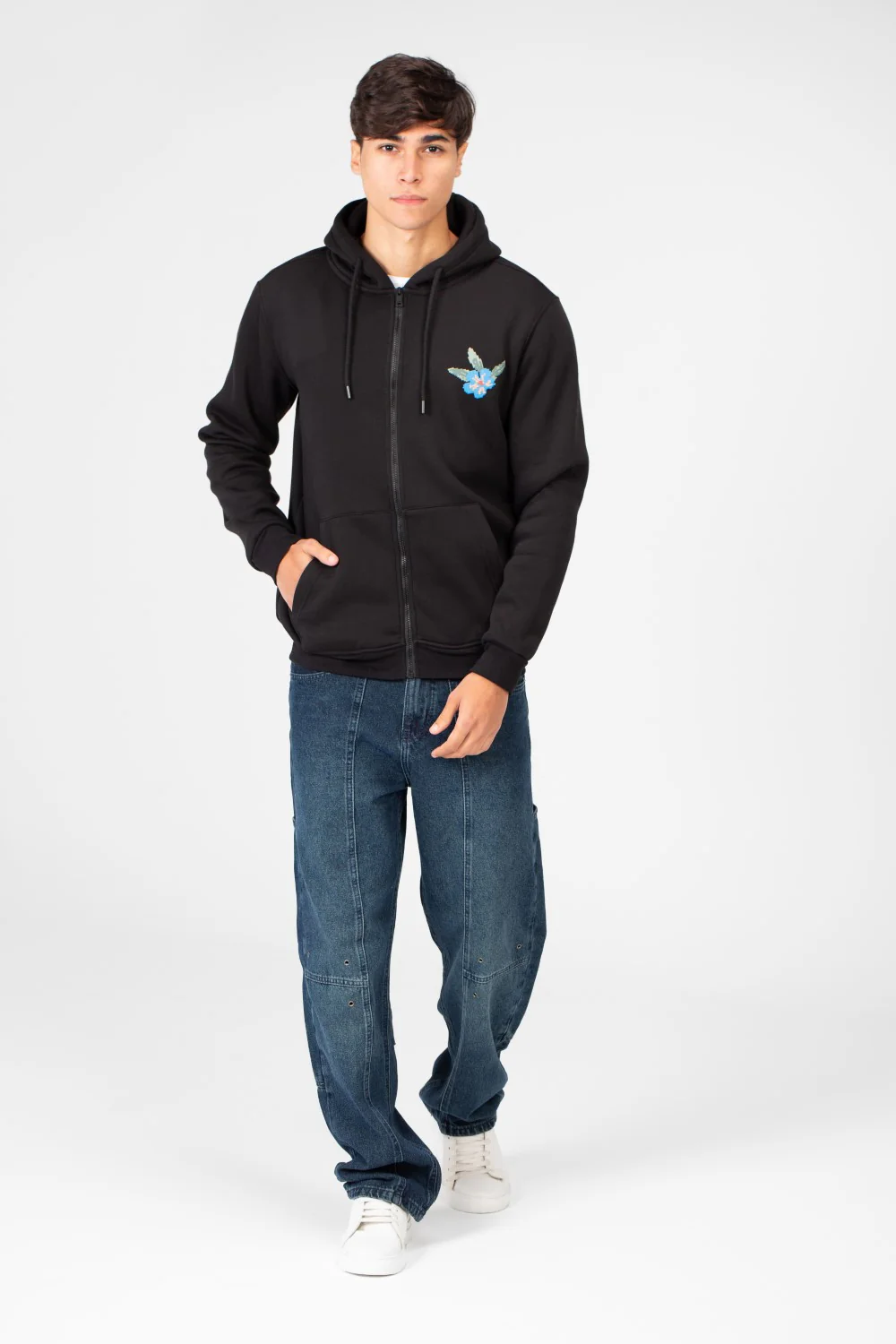 Men's Hood Sweatshirt With Full Zipper And Pockets - Image 8