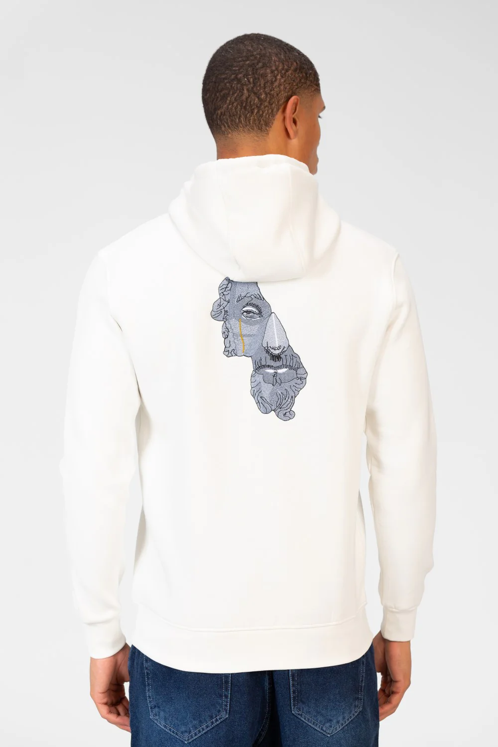 Men's Hood Sweatshirt With Round Neck And Zippers - Image 10