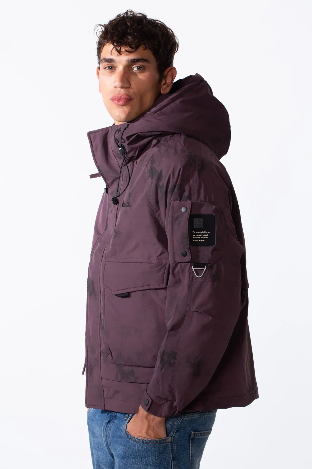 Men's Hood Waterproof Front Pockets Jacket - Image 4