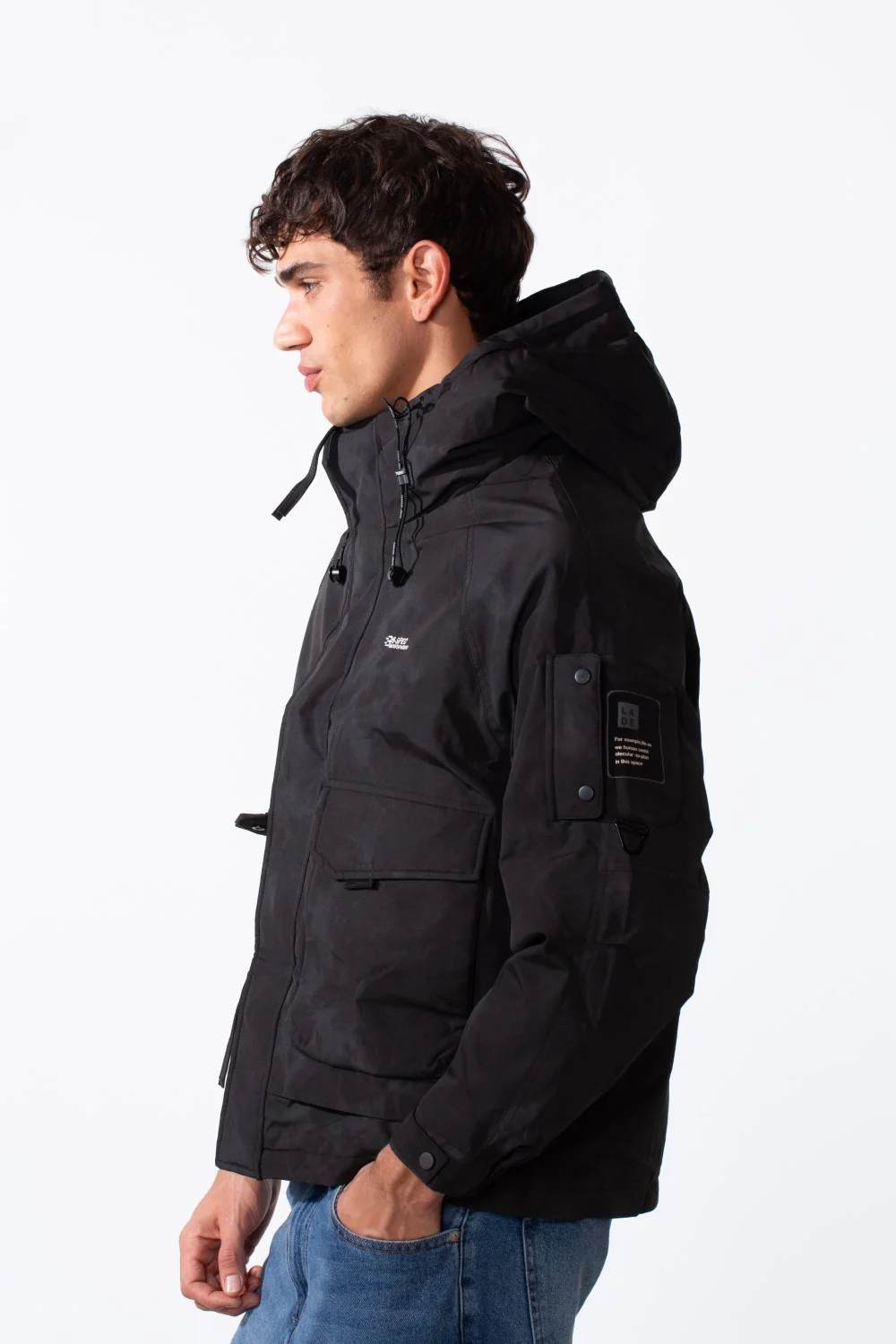 Men's Hood Waterproof Front Pockets Jacket - Image 7