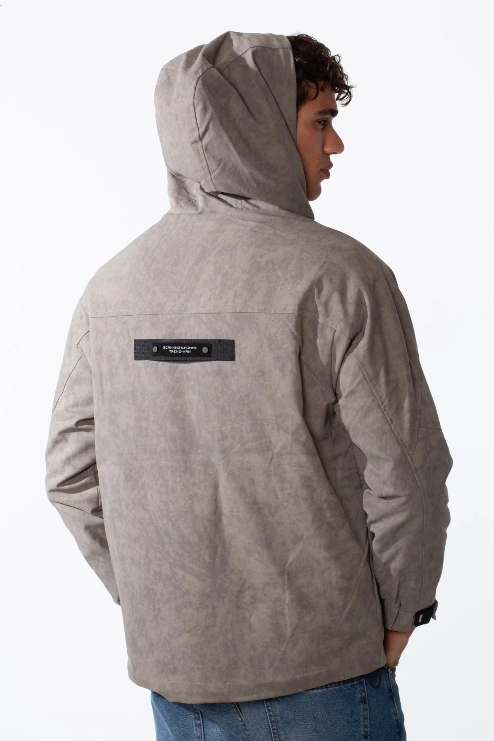 Men's Hood Waterproof Front Pockets Long Sleeve Jacket - Image 10