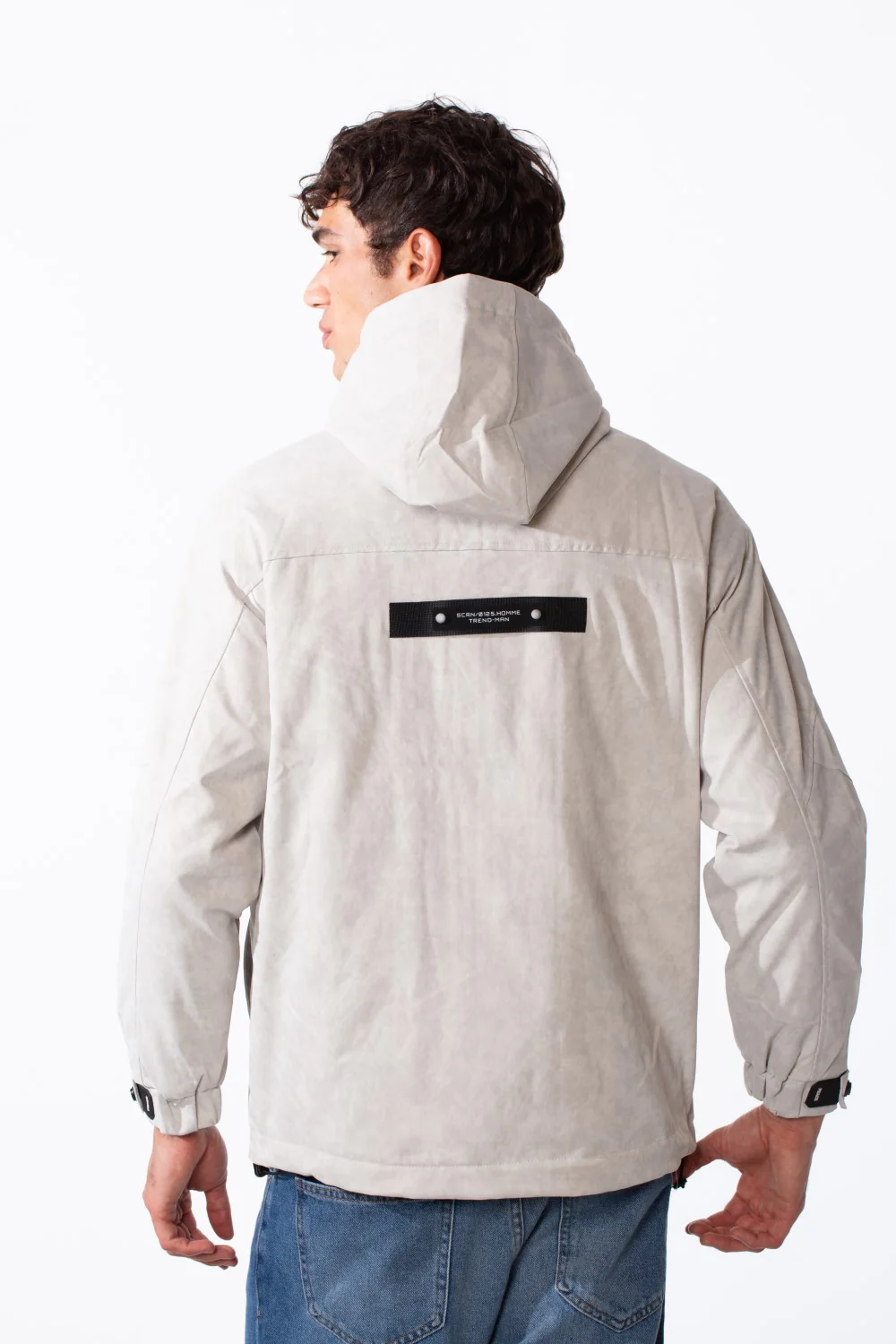 Men's Hood Waterproof Front Pockets Long Sleeve Jacket - Image 2