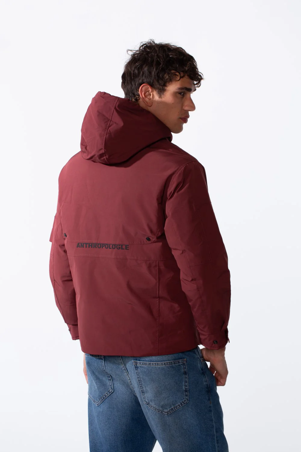 Men's Hood Waterproof Modern Long Sleeve Jacket - Image 2