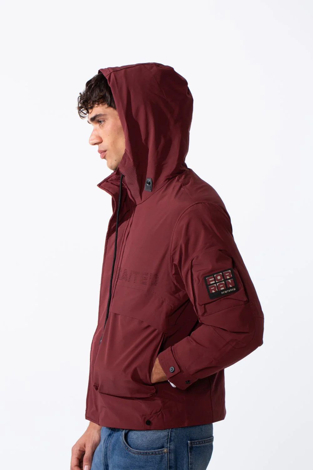 Men's Hood Waterproof Modern Long Sleeve Jacket - Image 4