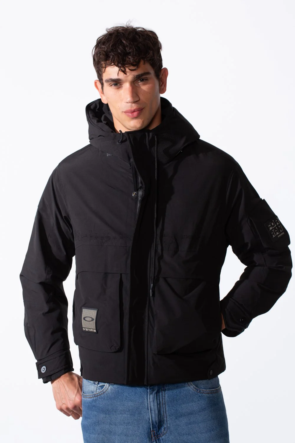 Men's Hood Waterproof Modern Long Sleeve Jacket - Image 5