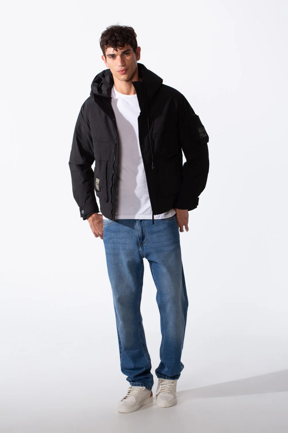 Men's Hood Waterproof Modern Long Sleeve Jacket - Image 7