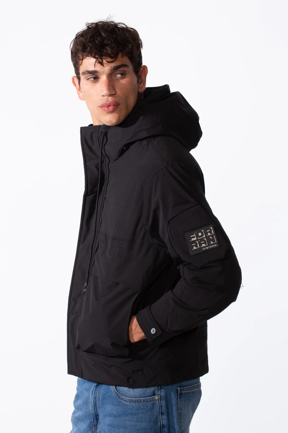 Men's Hood Waterproof Modern Long Sleeve Jacket - Image 8