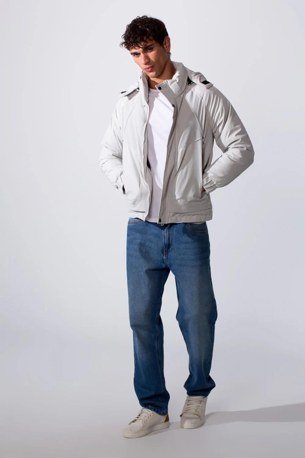 Men's Hooded Long Sleeve Basic Casual Waterproof Jacket - Image 11