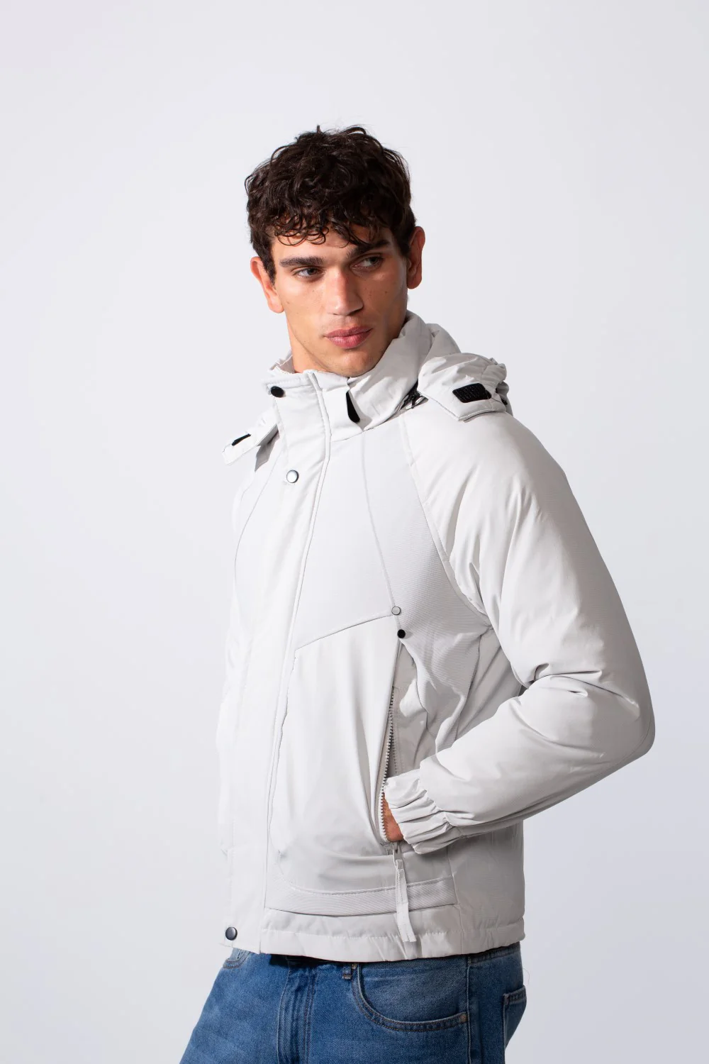 Men's Hooded Long Sleeve Basic Casual Waterproof Jacket - Image 12