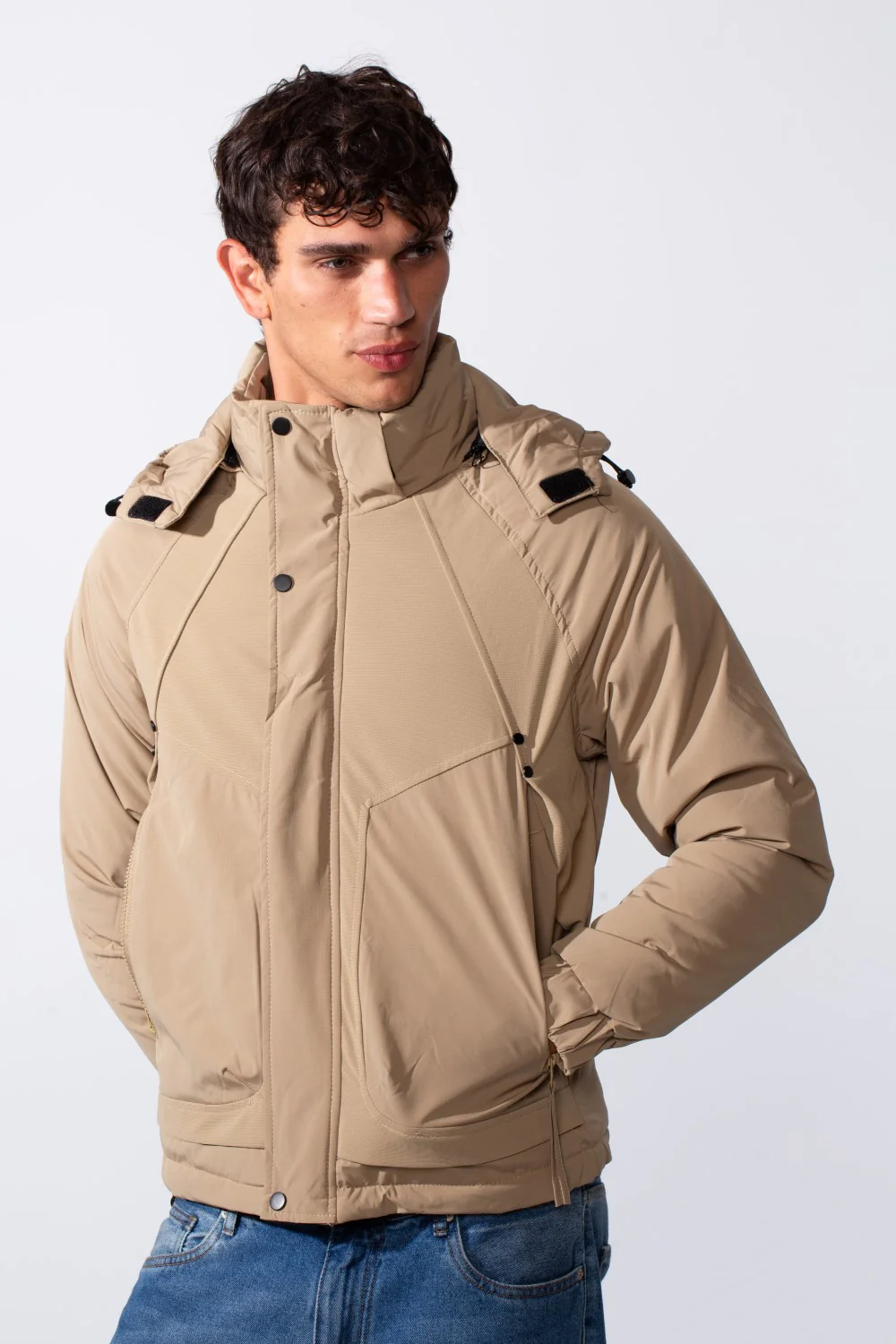 Men's Hooded Long Sleeve Basic Casual Waterproof Jacket - Image 13