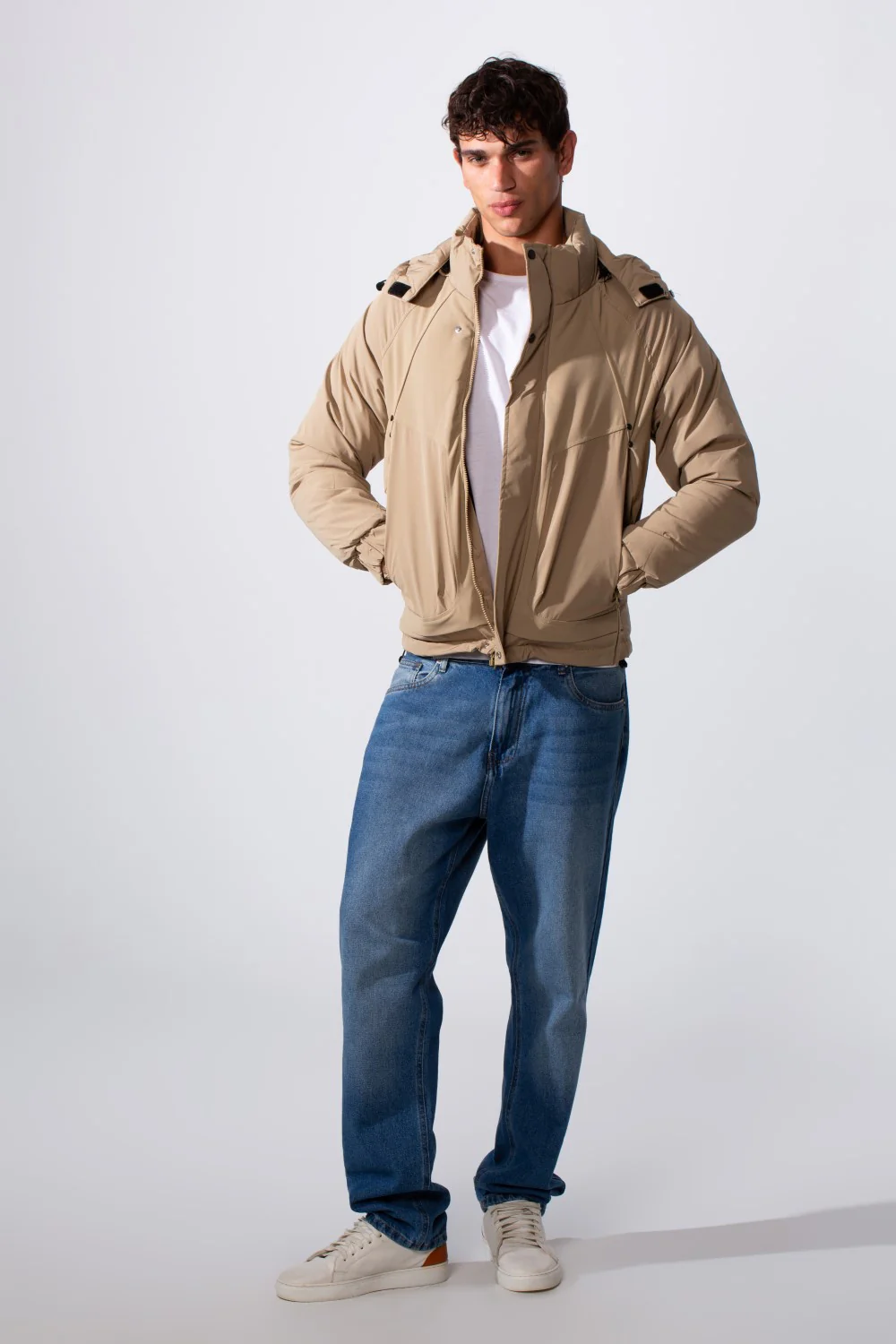 Men's Hooded Long Sleeve Basic Casual Waterproof Jacket - Image 15